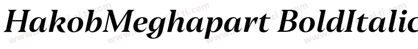 HakobMeghapart BoldItalic字体转换